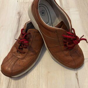 Ariat Womens Brown Leather Sneakers Walking Shoes Size 9.5